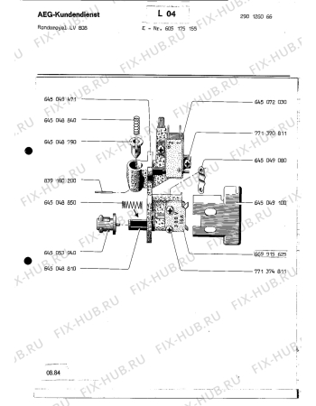 Взрыв-схема посудомоечной машины Rondo (N Rn) RONDOROYAL LV 808 - Схема узла Section6